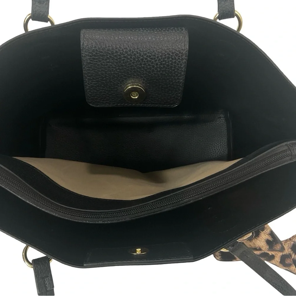 Nanette Lepore Myles Scarf Black Shoulder Bag Brand New - Picture 5 of 11